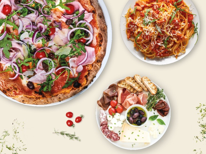 Pizza, Pasta & Antipasti all you can eat